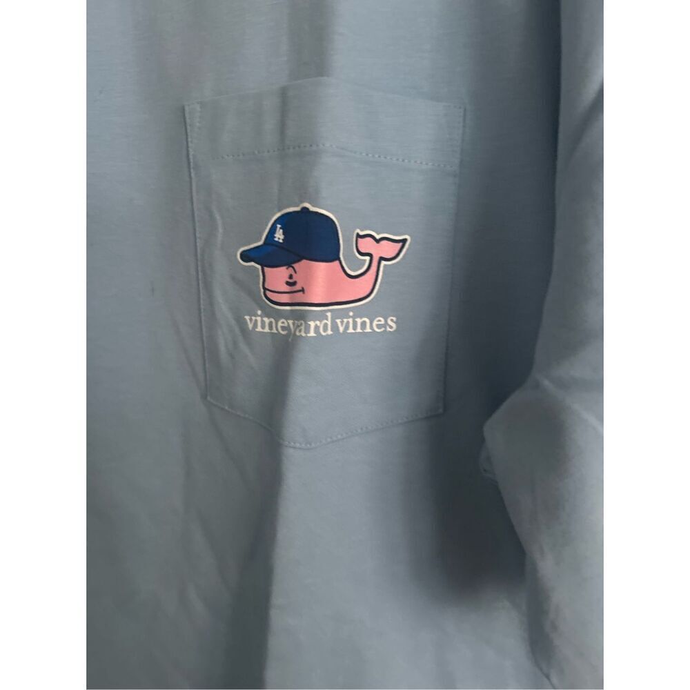 Men's Los Angeles Dodgers Vineyard Vines Light  Blue Baseball Cap T-Shirt